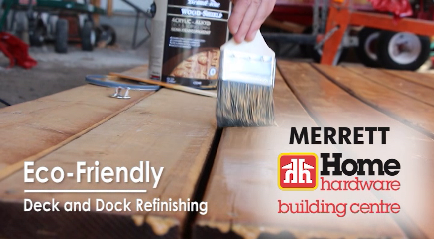 Title Card for eco friendly Refinishing your deck video